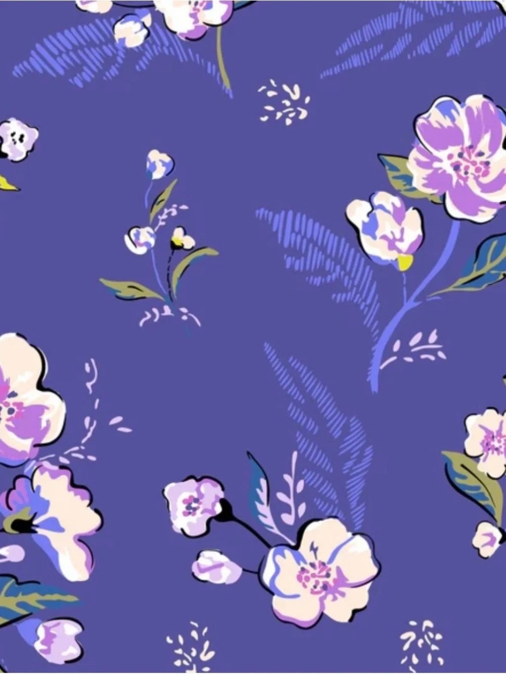 Vera Bradley Wild Roses Purple Plush Throw Blanket 50” x 80”
